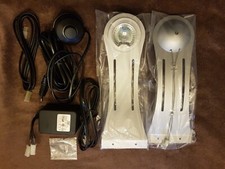 2 Schrankaufbauleuchten Halogen12V 2x10W mit Fussschalter silber 