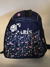 4you Schulrucksack, Ranzen blau mit Blumenmuster