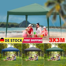 3x3M Pavillion Faltpavillon WASSERDICHT Pop Up Gartenzelt Dachmaß Gartenpavillon