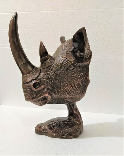 Metall nashorn statue - metall,