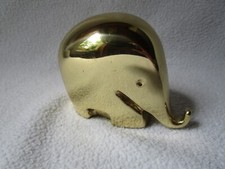 seltener COLANI Elefant Drumbo Messing massiv 965g Dresdner Bank Briefbeschwerer