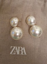 Ohrringe Modeschmuck, ZARA, Statement mit zwei Perlen Neu