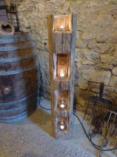 Windlicht unikat aus altem - windlicht,