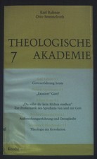 Theologische Akademie Band 7. Rahner, Karl und Otto Semmelroth: