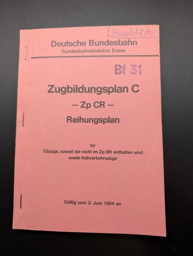 Buch zugbildungsplan - ,