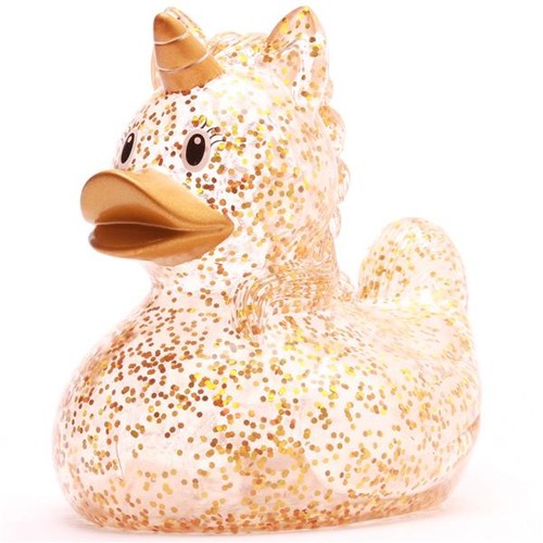 Badeente einhorn glitzer gold - einhorn,