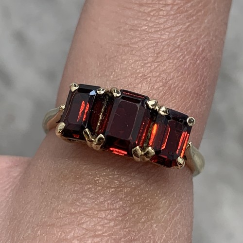 Karat gold granat - karat, ring