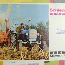 Original Prospekt Eicher Mammut Traktor Schlepper Buldog Oldtimer