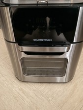 GOURMETmaxx Heissluftfritteuse 1800 W Drehkorb Drehspieß /12L/SILBER/SCHWARZ !