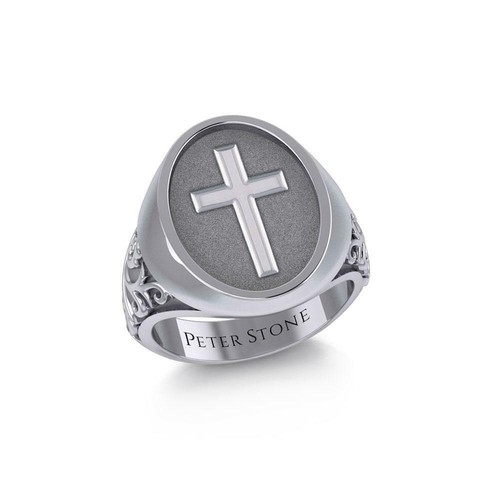 Modern kreuz signet ring 925 - modern,