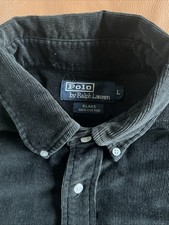 Polo Ralph Lauren Cordhemd Hemd Schwarz Gr L Blake Feincord Oberteil