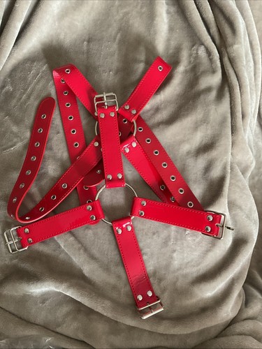 Roter kunstleder gurt - roter,