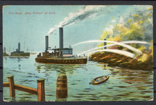 Ansichtskarte New York Fire Boat "New Yorker" at work - 04546