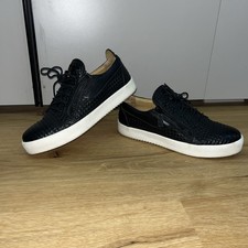 Guiseppe Zanotti Sneaker Herren Gr.42 Schwarz Leder Schnürrer