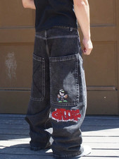 Y2K schwarze Baggy Jeans -