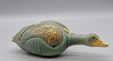 große vintage Skulptur Ente Atelier- Keramik Handwerk  L28cm