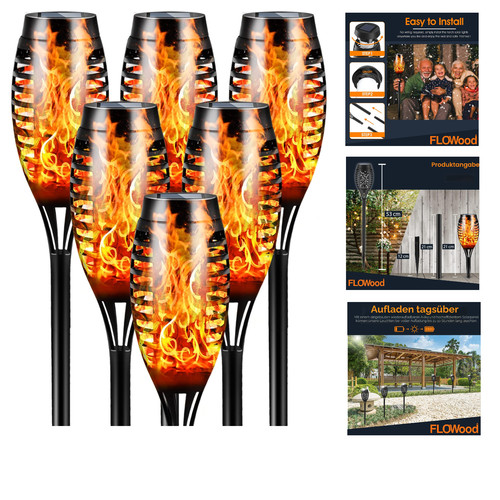 Solarleuchten flammen effekt - effekt, 6