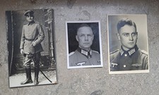 Set of 3 Original German Military Portrait Photos (WWI–WWII Era) – Vintage...