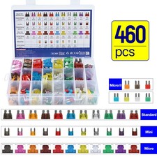 460 Stück KFZ Sicherungen im Set 2A-40A Auto Flachsicherungen Sortiment DE