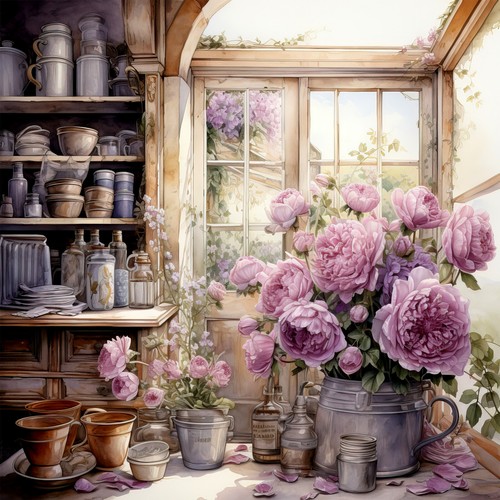 Deko bild vintage shabby chic - deko,