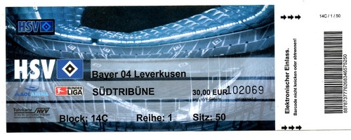 Ticket hamburger bayer - hamburger,