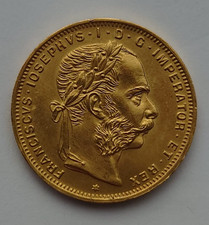 🇦🇹 1892 Österreich 8 Florins / 20 Francs Goldmünze - Franz Joseph I - Nachprägung