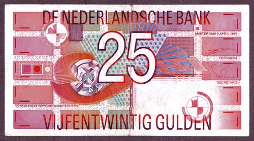 Niederlande gulden banknote - 25,