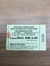Ticket Eintrittskarte 1. FC Köln - Hamburger SV HSV DFB Pokal 1966/67
