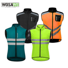 WOSAWE Herren Reflektierend Fahrrad Weste Ärmellose Radweste Winddicht MTB Bike
