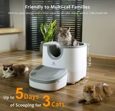 Selbstreinigende Katzentoilette Furoomate offen, leise, sicher, 40dB, groß