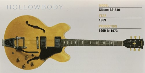 1969 gibson 340 hollow - hollow, body