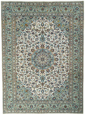 Perserteppich Kashan Kork 410 x 303 cm Orientteppich Top Zustand - Beige