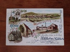 AK Gruss Osterwieck Harz Bahnhof Litho 1904