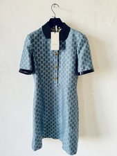 Gucci Kleid Blau GG Lamé