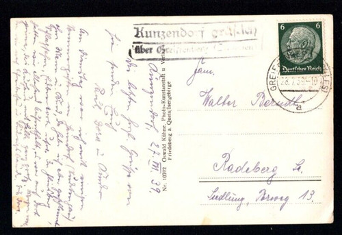 Landpost 1939 kunzendorf - , "kunzendorf