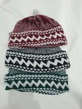 muslimische Gebetsmütze Topi Haji türkische Kufi Wolle Totenkopf Bommel Beanie Thermo Winter
