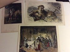 Sammlung col Grafik 19. Jh. bunte Mischung Stahlstich Holzstich u.a. 54 Blatt K2