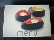 3 St. Menu Mini Magma Steine Teelichthalter Design Vea Pernille