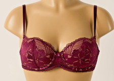 Implicite – Raffinierter Bügel-BH Vollschalen Spitze bordeaux-rot 85B NEU!