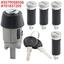 4 x SCHLIESSZYLINDER TÜRSCHLOß SCHLOß + ZÜNDSCHLOß SATZ Für VW TRANSPORTER T4 T3