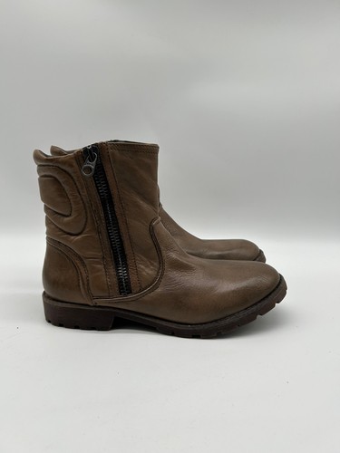 Spm damen lederstiefel beige - damen,