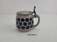 Jugendstil Bierkrug Zinndeckel