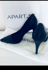 Pumps High Heels von Apart, echtes Leder 38 Hochzeit buisness spitz sexy schwarz