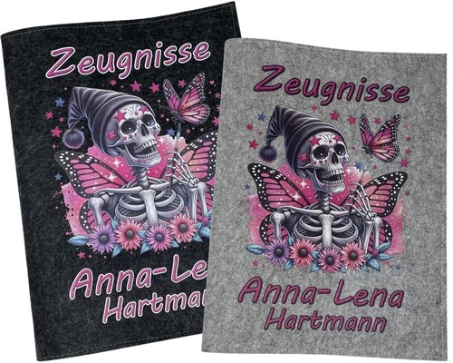 Zeugnismappe mit namen aus - mit,