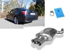  Sportauspuff BMW 5er E60 E61 540i 545i Limo Touring 2x90 rund doppelwandig