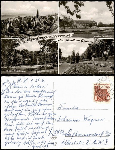 Ansichtskarte homberg duisburg - ansichtskarte, homberg-duisburg