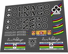 COLNAGO SUPER FRAME STICKER SET BLACK / WHITE OUTLINE VERSION
