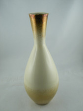 alte Porzellan Vase Bavaria Schirnding beige Golddekor
