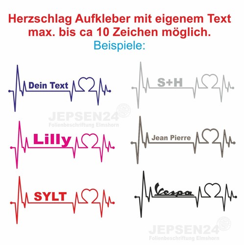 Herzschlag aufkleber text - herzschlag,