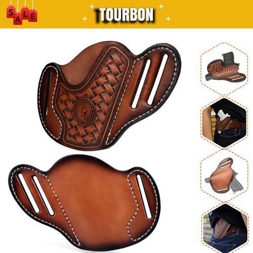 Tourbon leder pistole pancake - leder,
